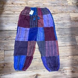 Boho hippie patchwork pants brand new